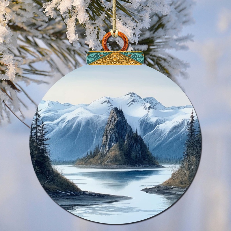 The Magic of Alaskan Nature Wooden Ornaments by  – Wildlife Holiday Decor – 870078