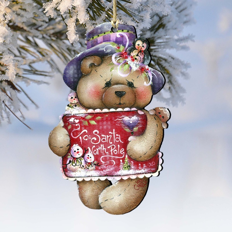 To Santa with Love Wooden Ornaments by Jamie Mills-Price – Christmas Decor – 8457510