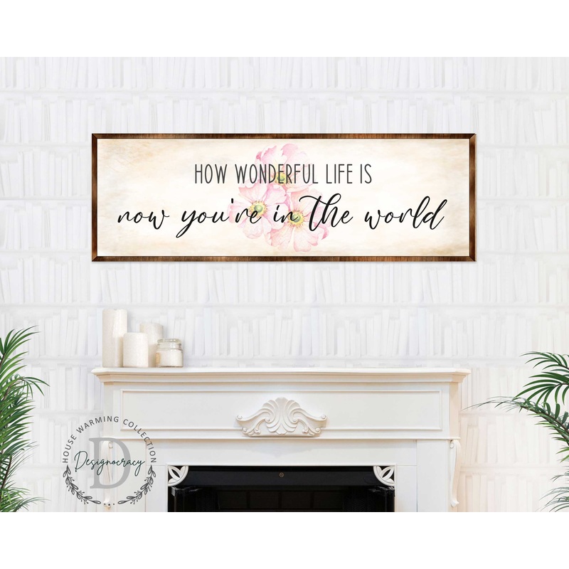 What a Wonderful Life – Wooden Motivational dcor – Rustic art – Wall art – Nursery dcor – Wooden Framed Art – 310313