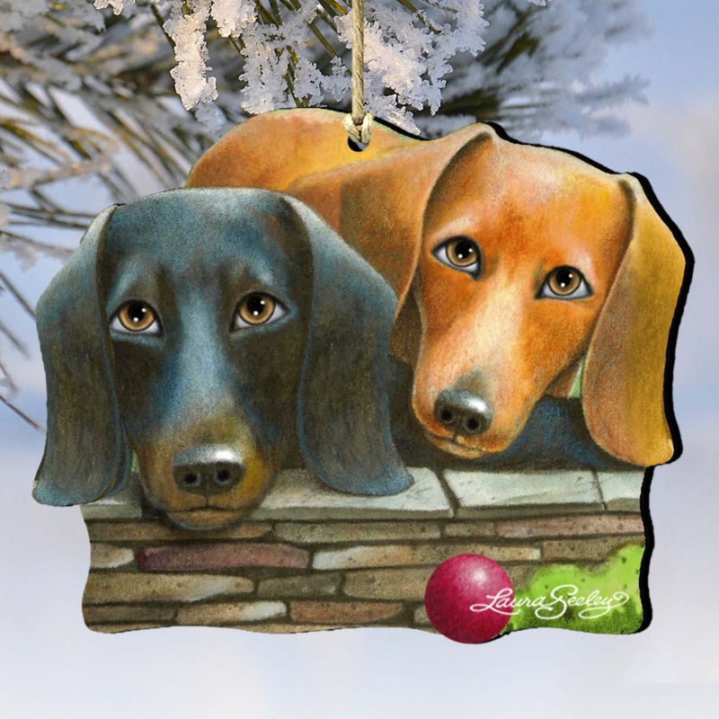 Where Is the Ball Wooden Ornaments Pets by Laura Seeley – Pets Dog and Cats Decor – 8511016-LS