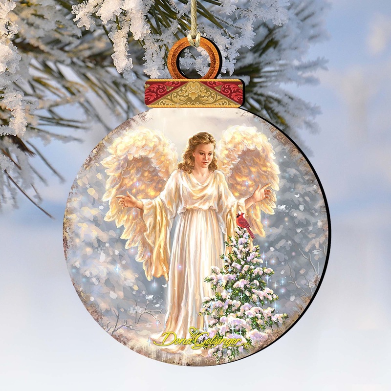 Woodland Angel Wooden Ornaments by Gelsinger – Christmas Decor – 8021046-1565