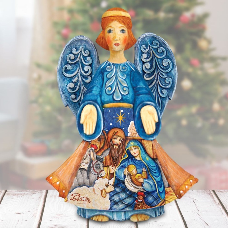 Nativity Angel Christmas Figurine by G. DeBrekht Nativity Holiday Decor – 552721