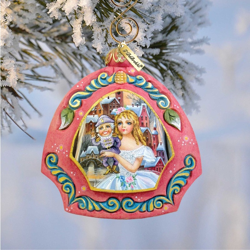 Nutcracker Sculpted Hand-Painted Christmas Ornament by G. DeBrekht – Christmas Santa Snowman Decor – 6102811