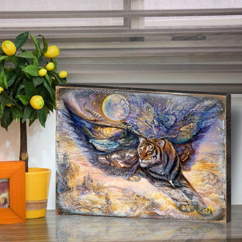 Tiger Moth Decor Fantasy Wooden Wall Art by Josephine Wall – Fantasy Decor – 852145-JW