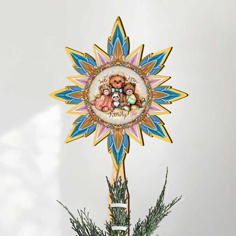 We Are the Family Tree Topper Wooden Decor by Jamie Mills-Price – Christmas Decor – 89520-MP