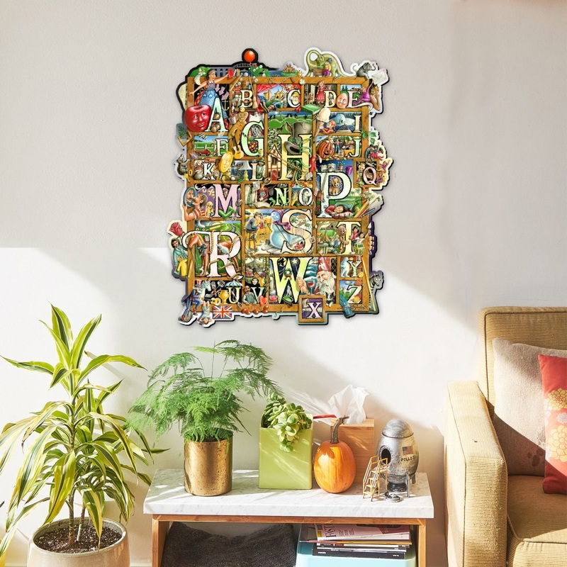 Alphabet Whimsical Wall Art by Laura Seeley – Love Family Kids Decor – 8513007-LS