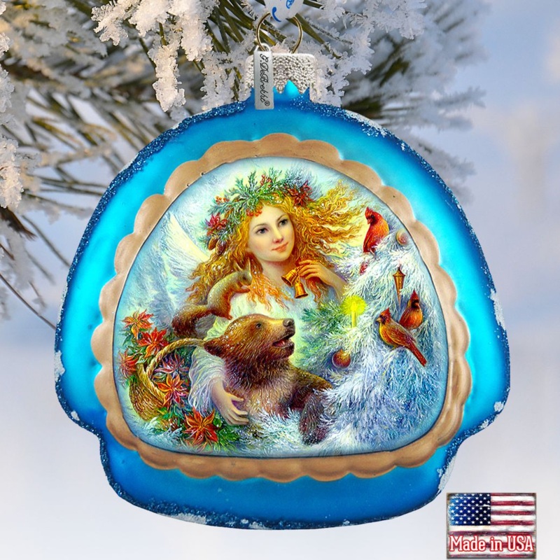Cherished Winter Glass Ornament by G. DeBrekht – Christmas Decor – 756-012