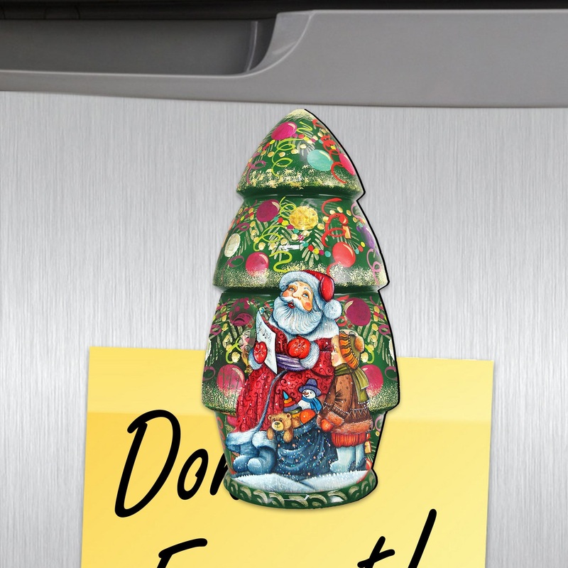 Christmas Tree Doll Shape Refrigerator Magnets Set of 3