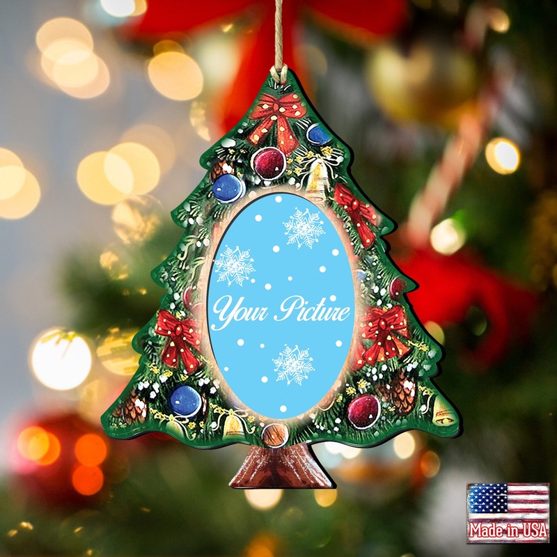 Christmas Tree Picture Frame Ornaments – Ornament for Photo – Christmas Decor – 8119186-2PF