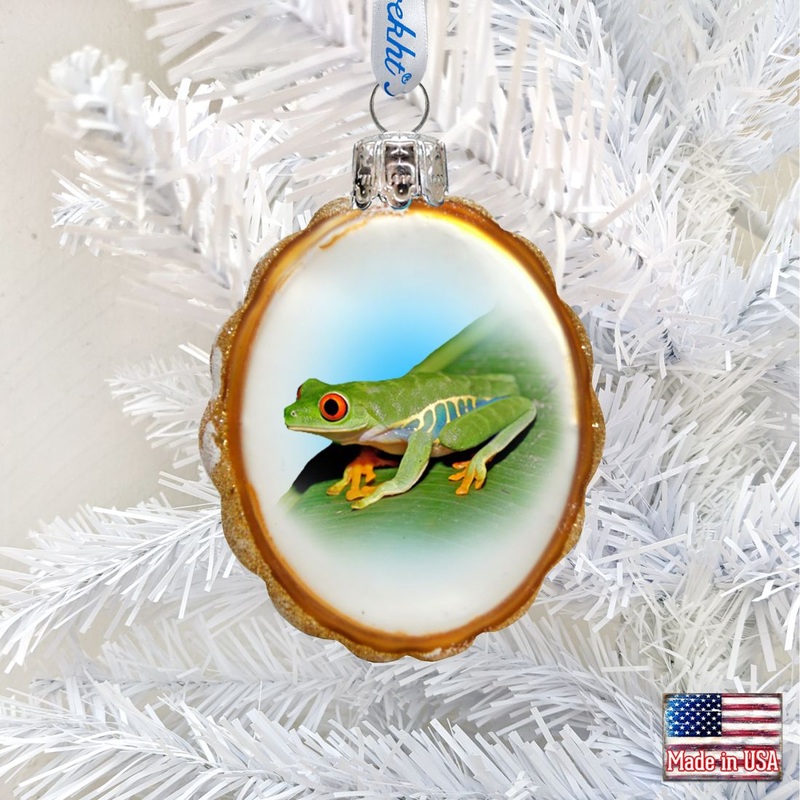 Frog Mercury Glass Ornament by G. DeBrekht – Wildlife Holiday Decor – 776281
