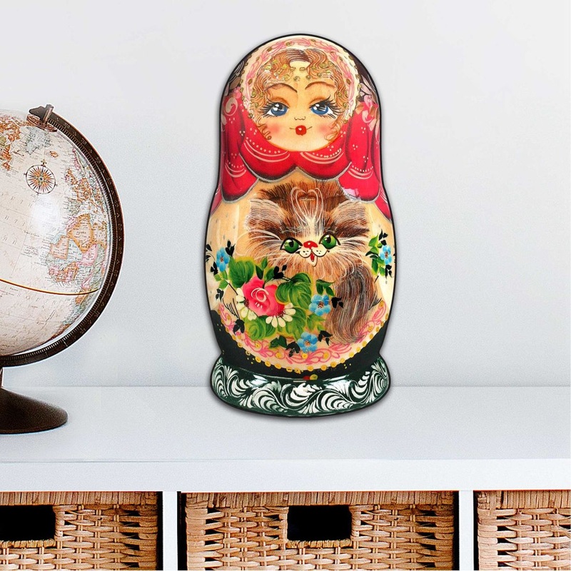 Nesting Doll Christmas Outdoor Decor Large Ornament by G. DeBrekht – Christmas Santa Snowman Decor – 8115059M