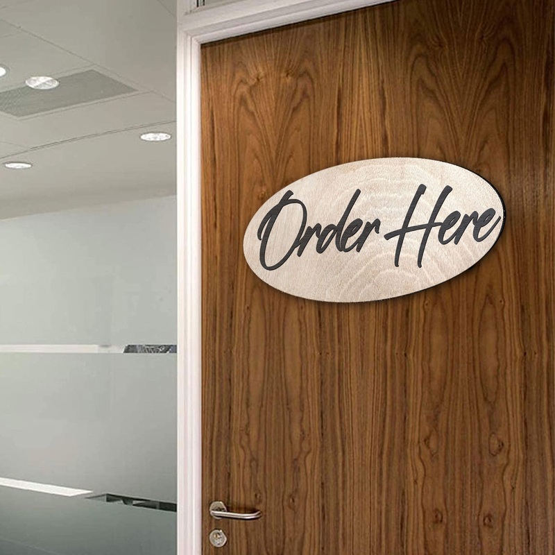 Order Here sign, Made in the USA sign, Lightweight sign made from wood – 320326