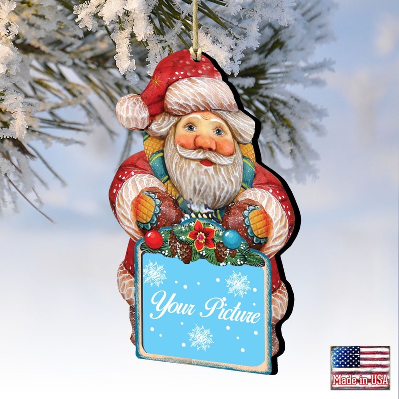 Santa Christmas Picture Frame Ornaments – Ornament for Photo – Christmas Santa Snowman Decor – 8119174PF