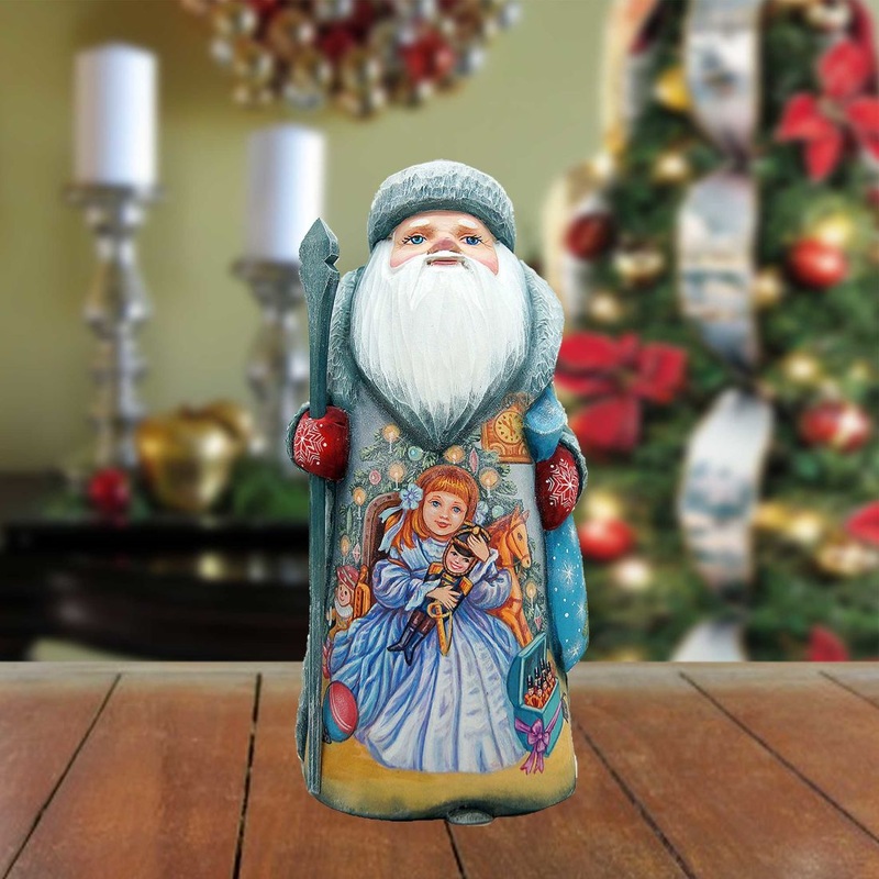 Santa Nutcracker Clara Hand-Painted WOODCARVED Masterpiece by G. DeBrekht – Christmas Decor – 821371