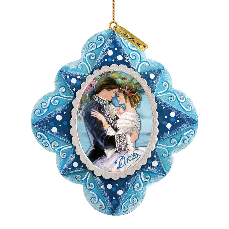 The Love Couple Sculpted Hand-Painted Christmas Ornament by G. DeBrekht – Christmas Decor – 6102231