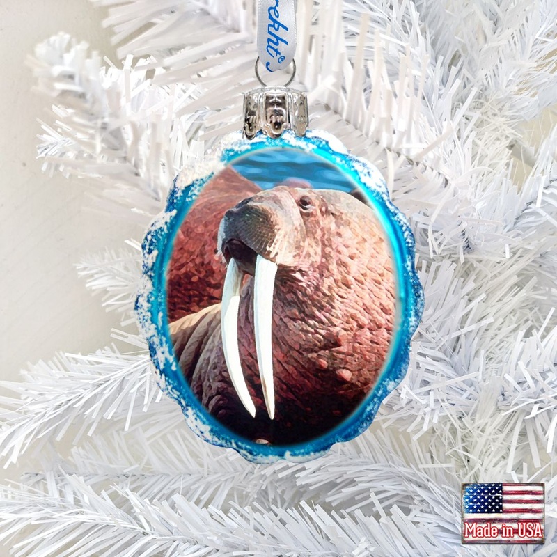 Walrus Mercury Glass Ornament by G. DeBrekht – Wildlife Holiday Decor – 771053