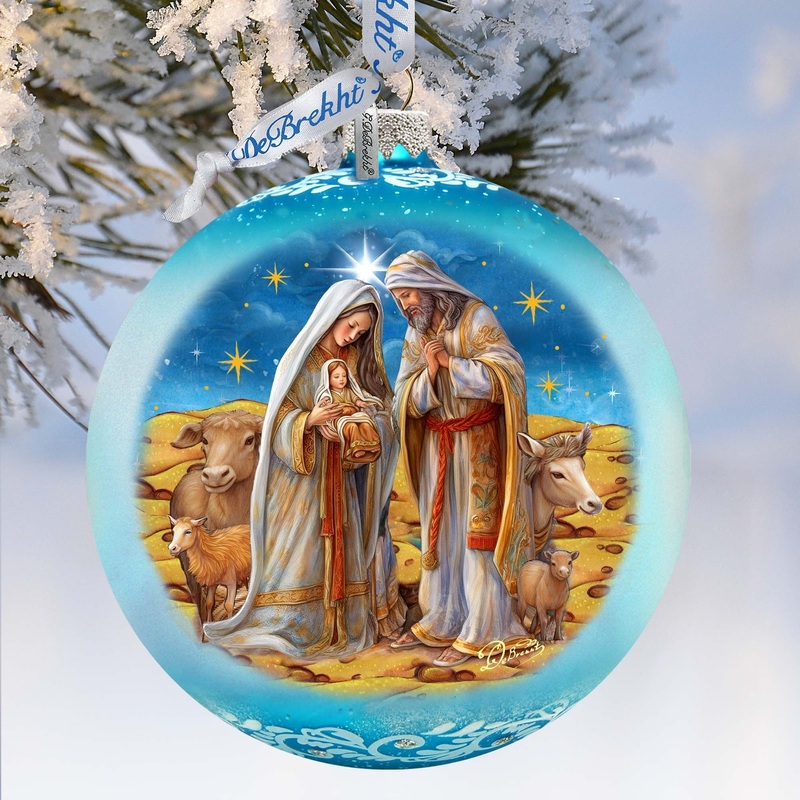 Betelhem Miracle Large Balls, Limited Edition Mercury Glass Ornament by  – Nativity Holiday Decor – 73939