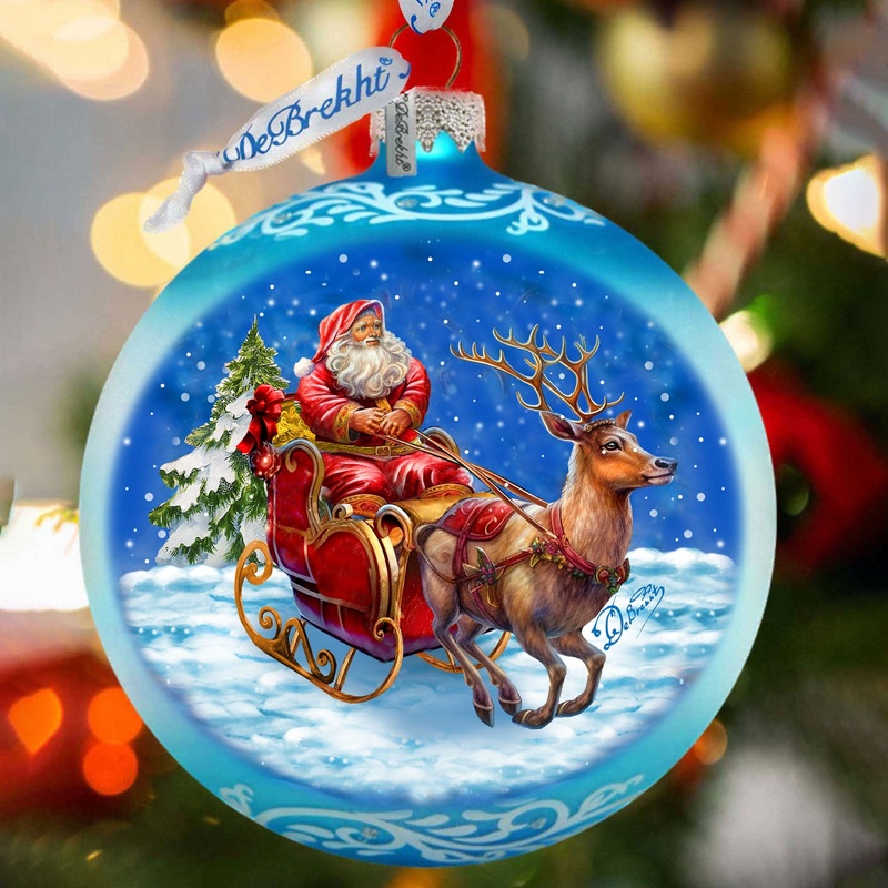 Enchanted Midnight Journey Lg Glass Ornament by  – Christmas Holiday Decor – 73962