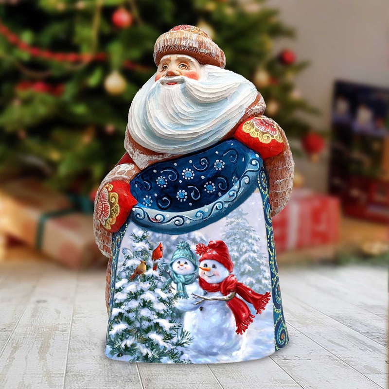 Nativity Santa Hand-Painted WOODCARVED Masterpiece Figurine by G. DeBrekht – Nativity Holiday Dcor – 8203017