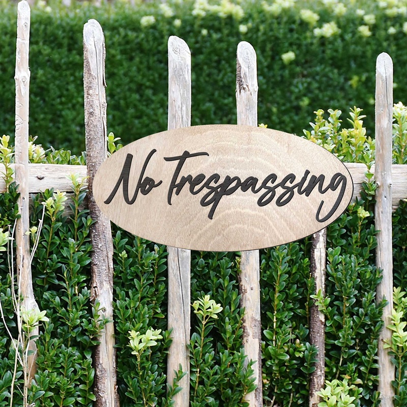 No Trespassing Sign, Business Sign, made in the USA sign, Birch wood sign, Lightweight sign – 320323
