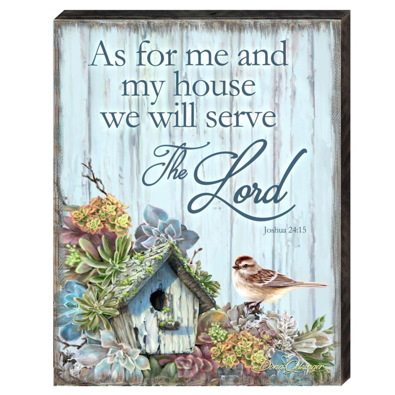 Serve the Lord Wooden Wall Art by D. Gelsinger – Nativity Holiday Dcor – 95666B-1813-DG