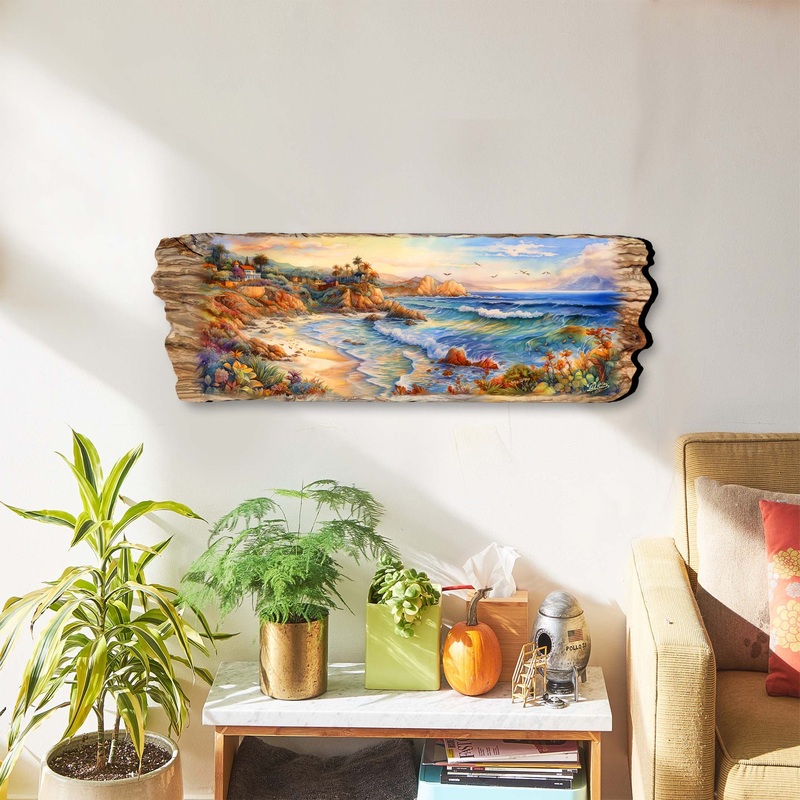 Coastal View Wooden Wall Art by G. DeBrekht Coastal Dcor – 8491101W