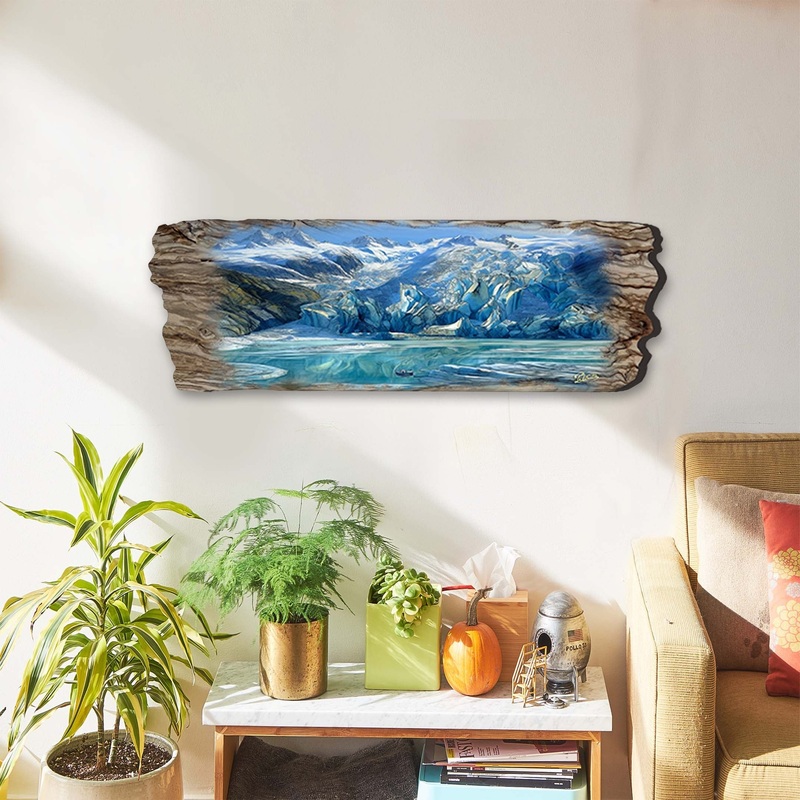 Majestic Glacier Wooden Wall Art by G. DeBrekht Coastal Decor – 8491105W