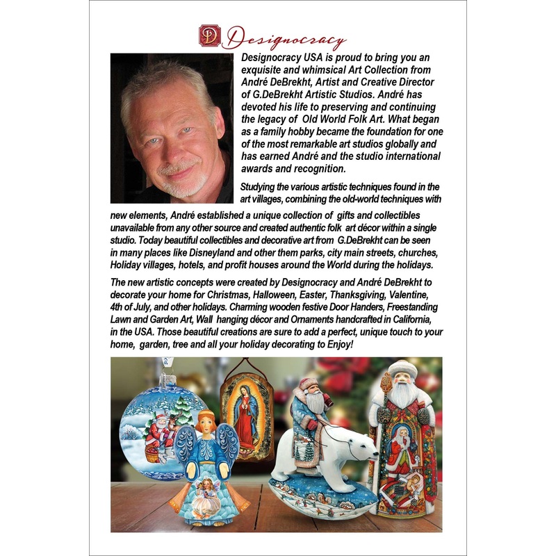 Personalized Easter Ornaments, Personalized Gift, Easter Basket Tag – Family Name Happy Easter Bunny with Eggs Wooden Ornaments by G. Debrekht Easter Spring Decor – 8652785P7