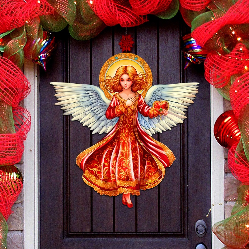 Angel with Love Holiday Door Decor by G. Debrekht – Nativity Holiday Decor – 8652816H