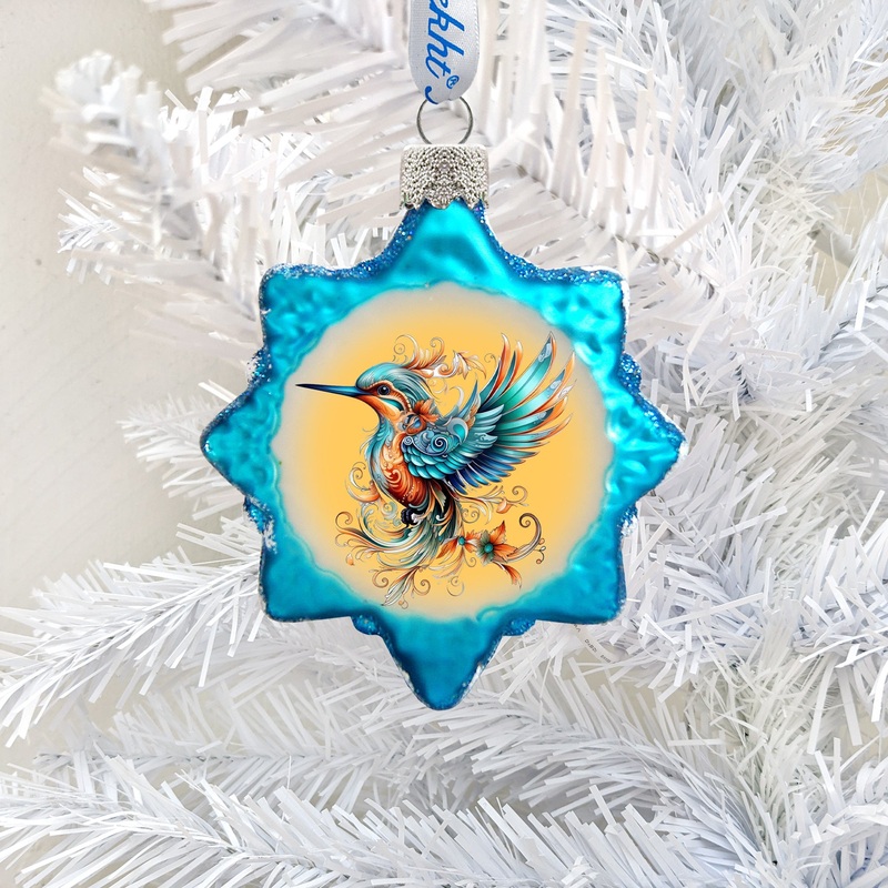 Fairy Bird Mercury Glass Ornaments by G. Debrekht – Christmas Decor – 776026