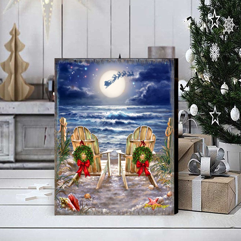 Moonlight Christmas Wall Art by D. Gelsinger – Christmas Decor – 95683B-DG