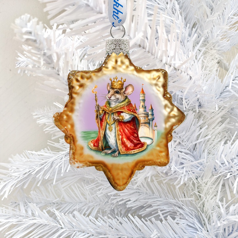 Mouse King Mercury Glass Ornaments by G. Debrekht – Christmas Decor – 776025