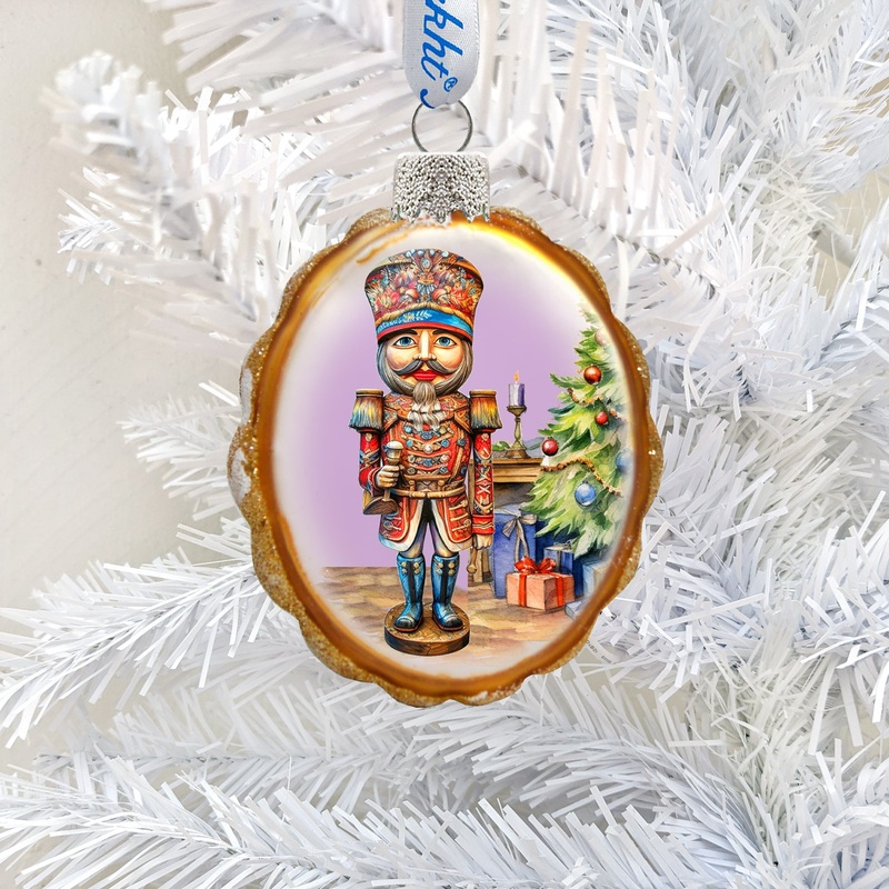 Nutcracker Mercury Glass Ornaments by G. Debrekht – Christmas Decor – 776023