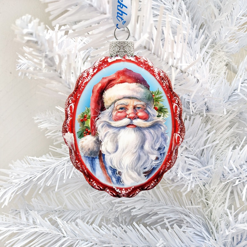 Saint Nick Mercury Glass Ornaments by G. Debrekht – Christmas Santa Snowman Decor – 776032