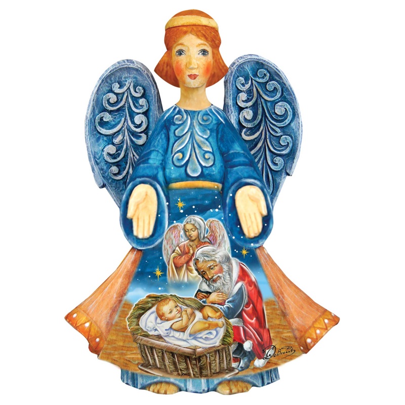 Adoration Angel Handcrafted Christmas Figurine by  – Nativity Holiday Decor – 552727