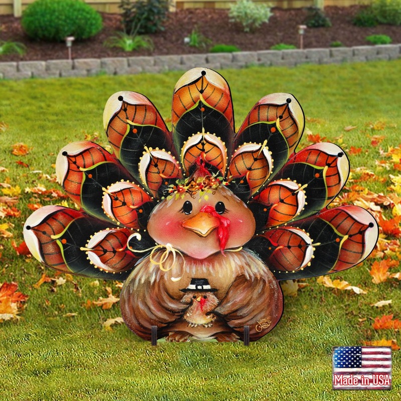 Be Thankful Turkey Sitter Halloween Outdoor Decor by Jamie Mills-Price – Thanksgiving and Halloween Decoration – 8457702F