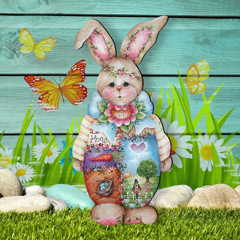Bunny Easter Yard Sign  by Jamie Mills-Price – Easter Spring Decor – 8457601F
