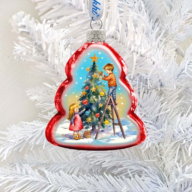 Christmas Joy Mercury Glass Ornaments by G. Debrekht – Christmas Dcor – 776027