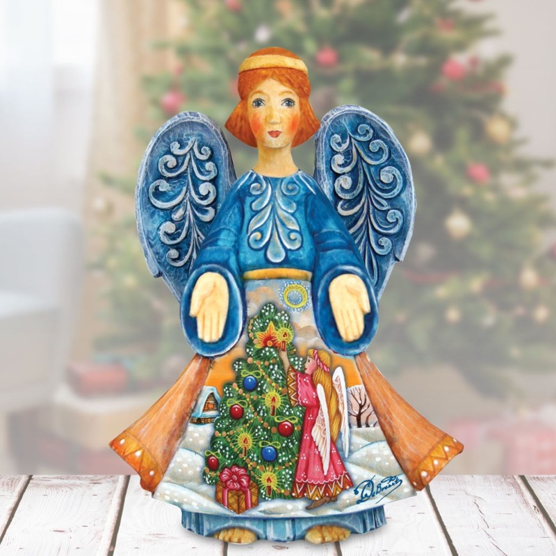 Christmas Tree Angel Handcrafted Christmas Figurine – G. DeBrekht – Nativity Holiday Decor – 552722