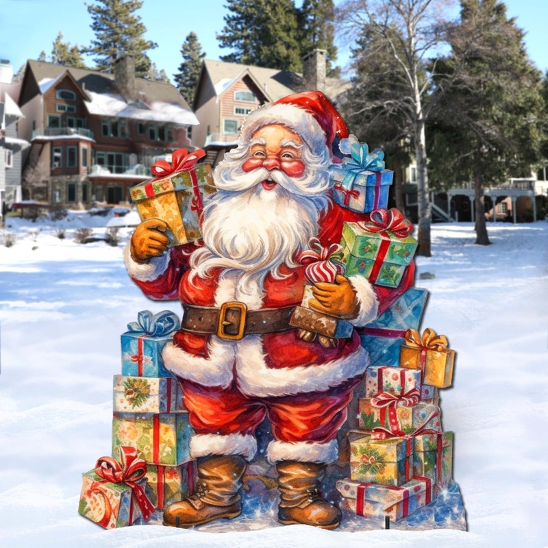 Merry Delivery Outdoor Decor by G. Debrekht – Christmas Santa Snowman Decor – 8611031F