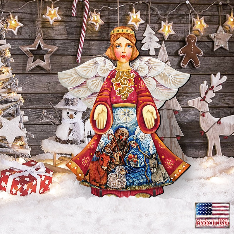 Nativity Angel Outdoor Decor by G. DeBrekht – Nativity Holiday Decor – 8152722F