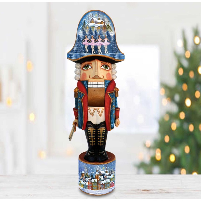 Nutcracker Ballerinas Dance Medium Hand-Painted WOODCARVED Masterpiece by G. DeBrekht – Christmas Dcor – 210011-4