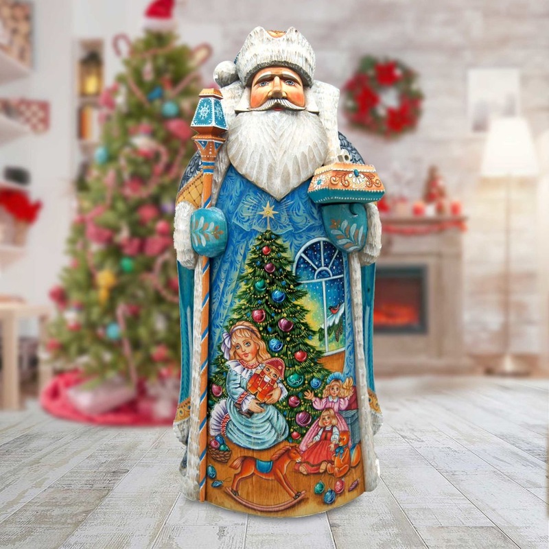 Nutcracker Clara Santa Hand-Painted WOODCARVED Masterpiece by G. DeBrekht – Christmas Decor – 215638