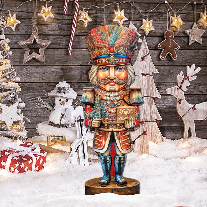 Nutcracker with a Heartwarming Surprise Outdoor Decor by G. Debrekht – Christmas Decor – 8611060F