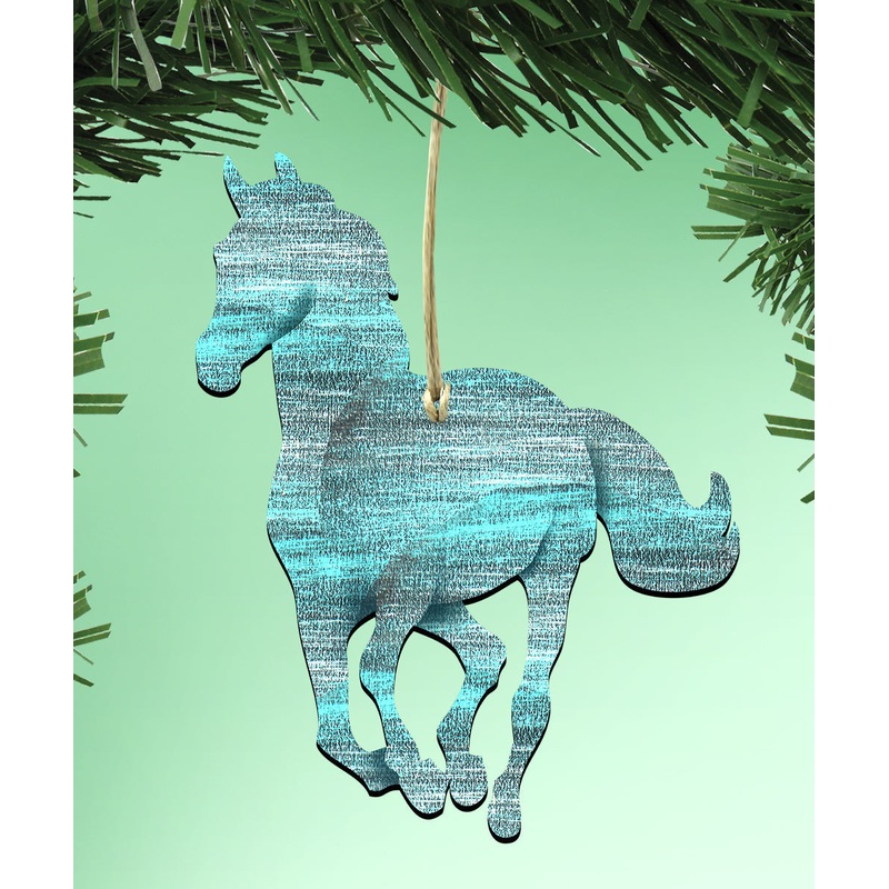 Running Pony Wooden Rustic Ornaments Set of 3 99157