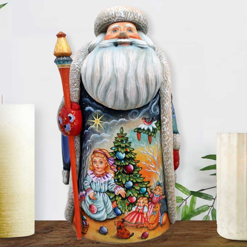 the Decoration of the Christmas Tree Hand-Painted WOODCARVED Masterpiece by G. DeBrekht – Christmas Decor – 241121