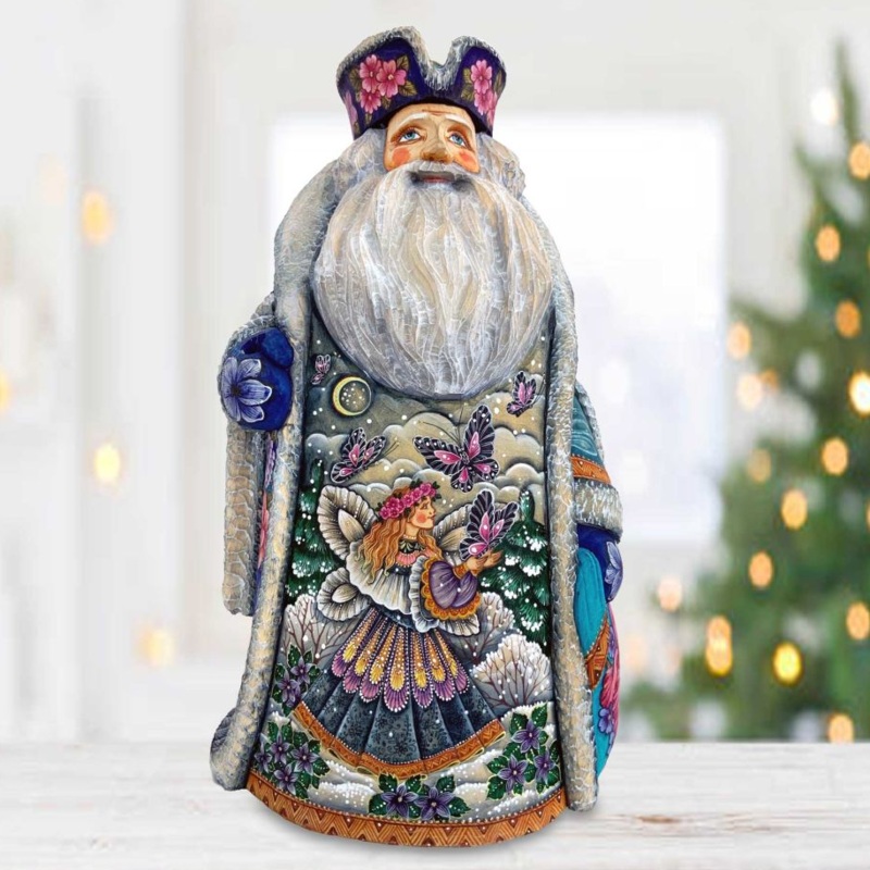 The Fairy Lady Santa Hand-Painted WOODCARVED Masterpiece by G. DeBrekht – Christmas Decor – 217012 *** PRE-ORDER – Handmade Just for You! ***