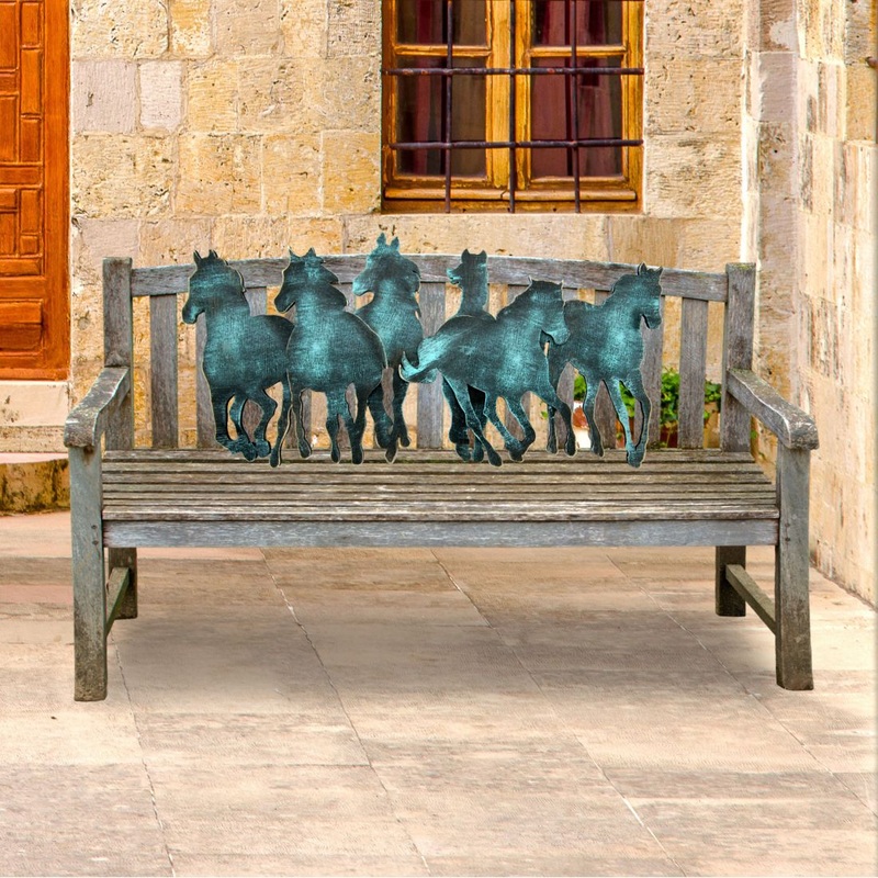 Horse Ride Rustic Wooden Decor for the Bench – G. DeBrekht – Nature Wildlife Decor  – G99157