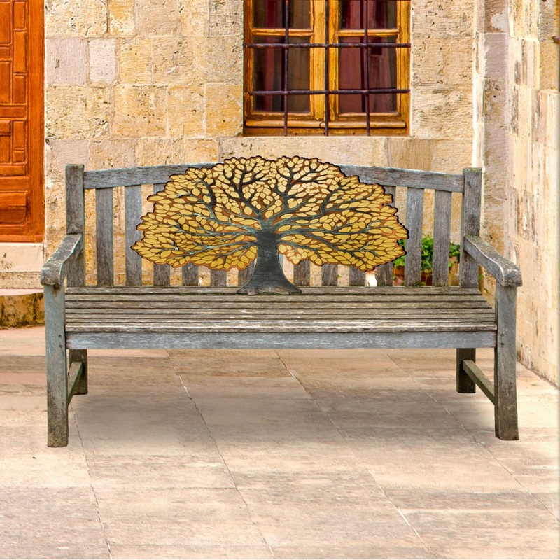 Life Tree Rustic Wooden Decor for the Bench – G. DeBrekht – Celtic Decor – G99461