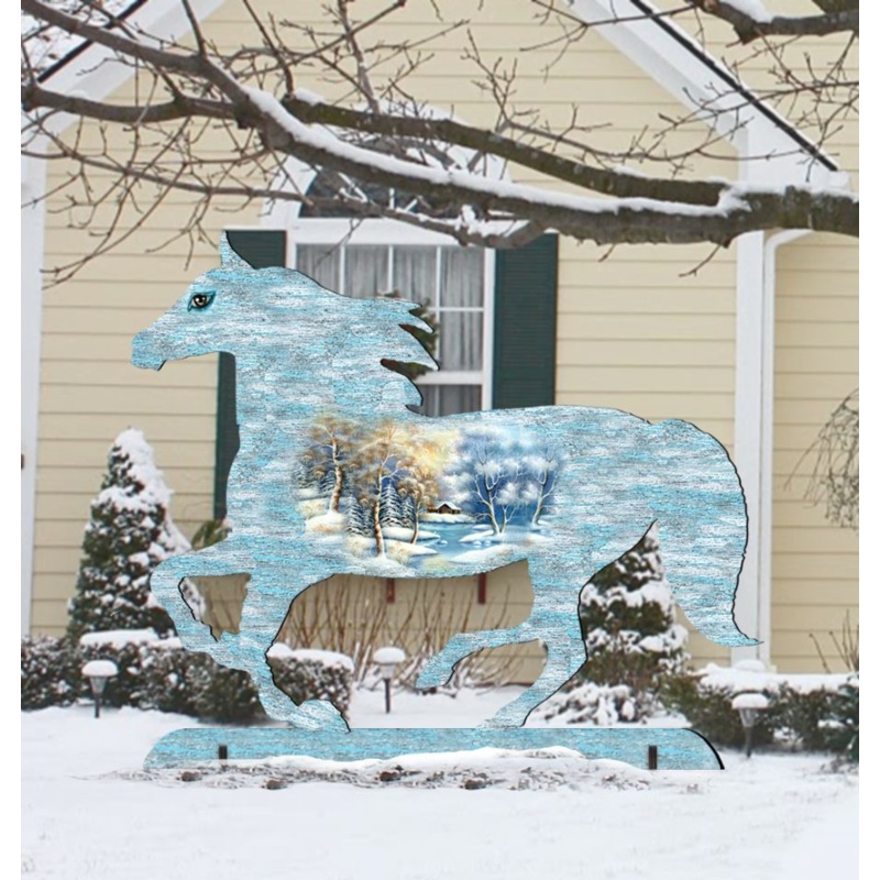 Prancing Deer Wildlife Outdoor Decor by G. DeBrekht – Wildlife Holiday Decor – 8198211-1F